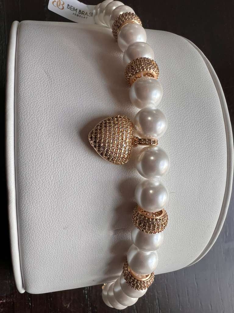 Pérola Coração Bracelet