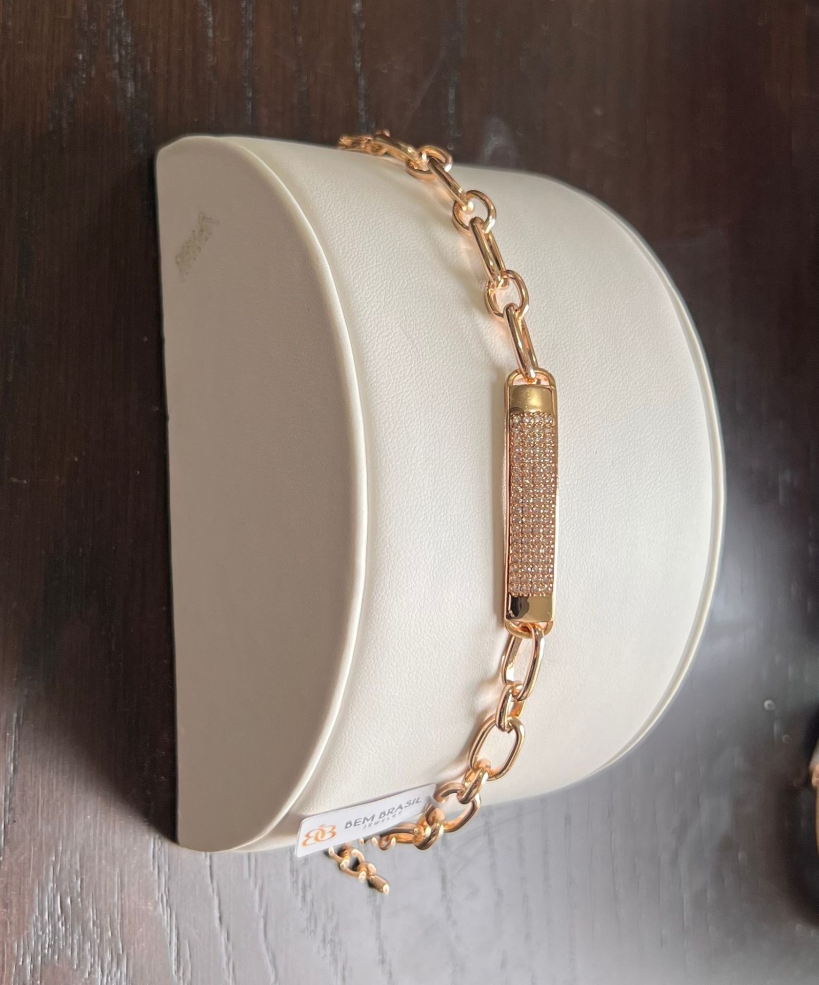Paperclip Pavé ID Bracelet